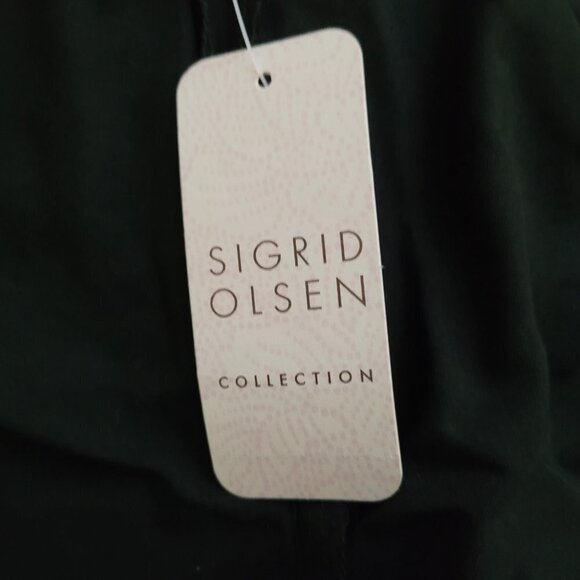 Sigrid Olsen pants wide leg trousers high waist black plus size 16 neutral new - Picture 7 of 16